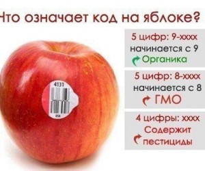 Что означает код на яблоке?
